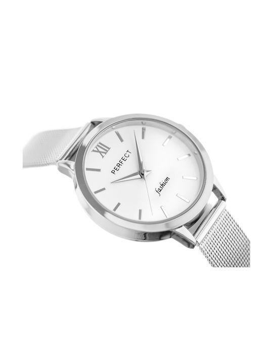 Perfect Women's Watch with Silver Metal Bracelet
