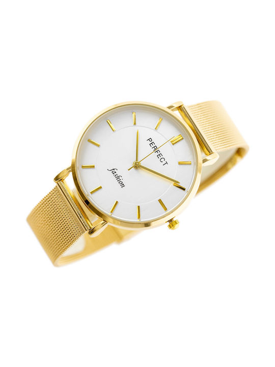 Perfect Watch with Gold Metal Bracelet