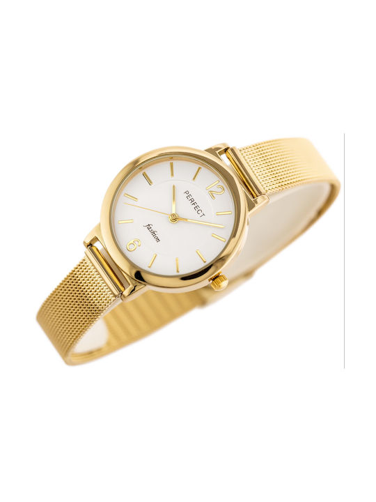 Perfect Uhr mit Gold Metallarmband