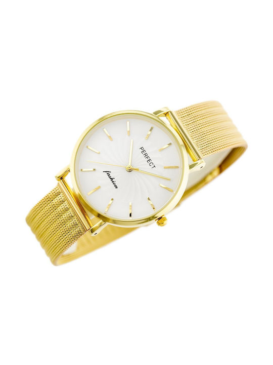 Perfect Watch with Gold Metal Bracelet