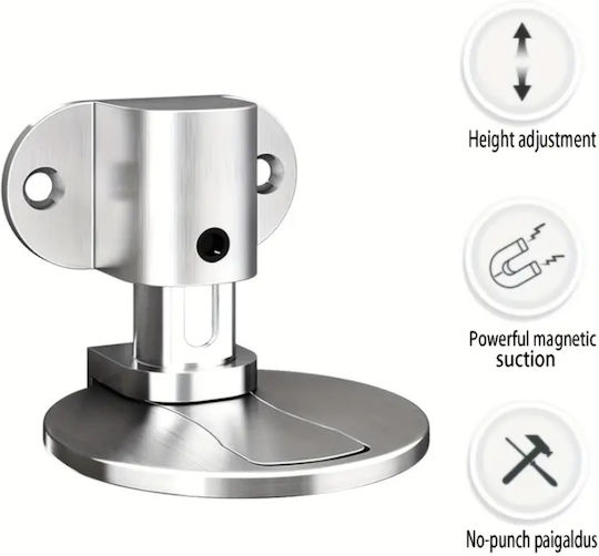 Türstopper Magnetisch Rostfreier Stahl Silber 1Stück