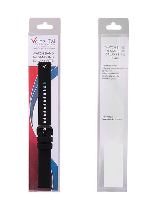 Volte-Tel Каишка Силикон Черен (Галактика Fit3)