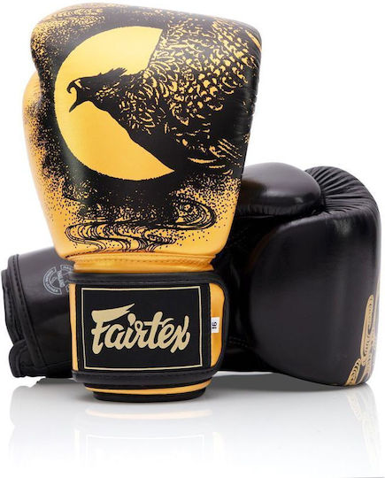 Fairtex Boxhandschuhe Leder für Kampf Schwarz