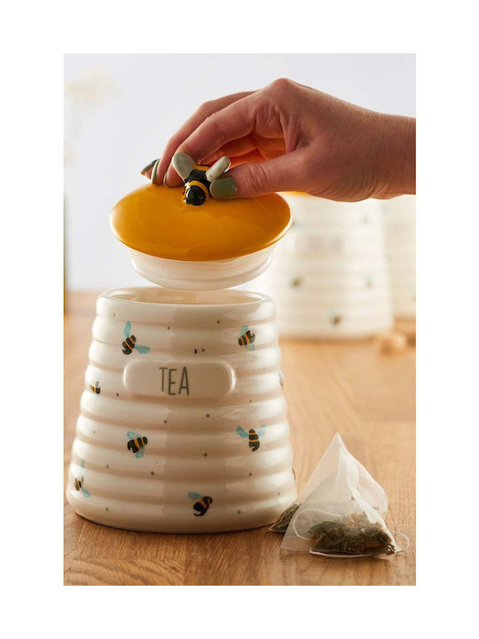 Price & Kensington Set 1pcs Jars for Tea with Lid Ceramic 12x15cm