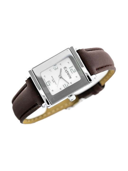 Extreim Watch with Brown Leather Strap