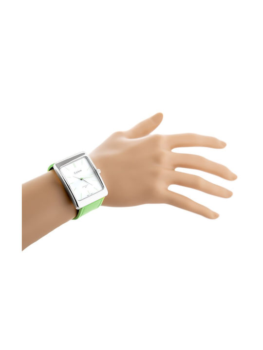 Extreim Дамски Часовник 32mm Кварцов със Зелен Кожен Каишка
