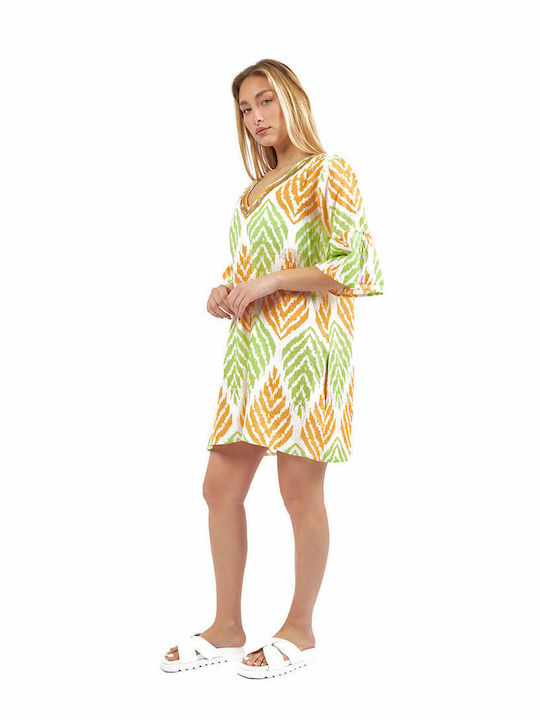 Verde Green Beachwear Caftan