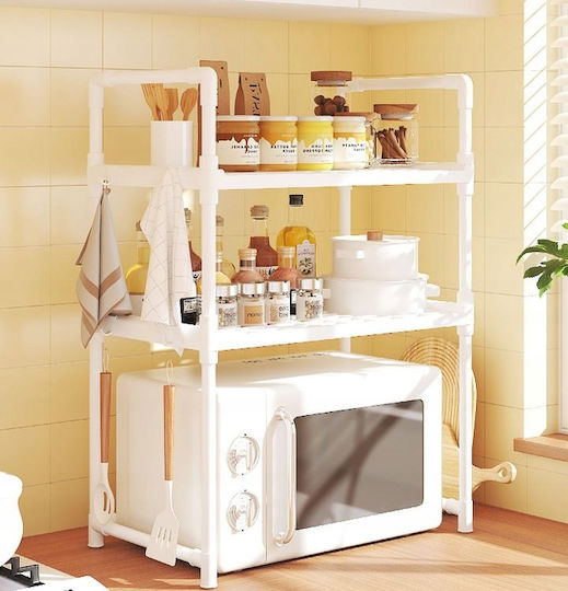 Metal Microwave Oven Stand 48x32x71cm Black