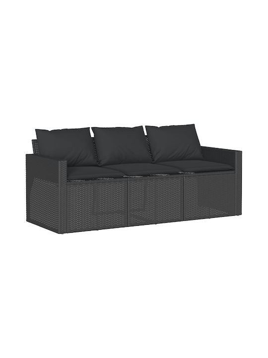 Set Sala De Mese Pentru Exterior 2 Piese Negru Cu Perne