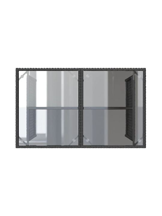 Set Sala De Mese Pentru Exterior 2 Piese Negru Cu Perne