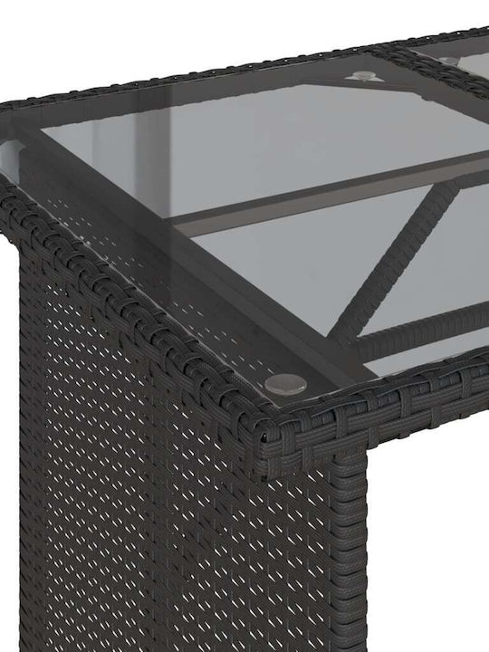 Set Sala De Mese Pentru Exterior 2 Piese Negru Cu Perne