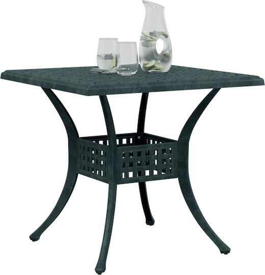 Masa pentru spații exterioare mici Aluminiu Verde 80x80x75buc