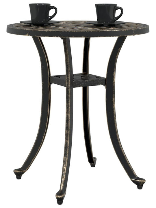 Sitting Room Outdoor Aluminum Table Bronze 48x48x53cm