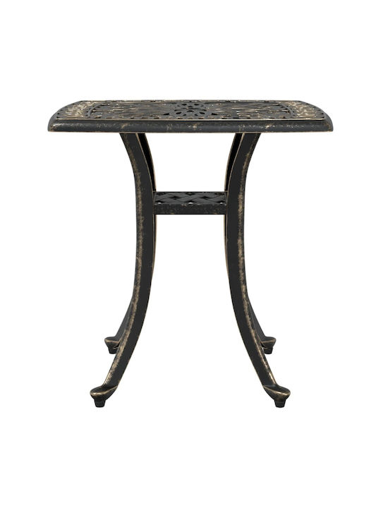 Tisch für kleine Außenbereiche Stabil Bronze 53x53x53cm