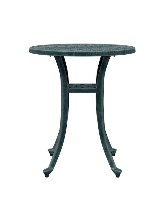 Sitting Room Outdoor Free Standing Aluminum Table Green 48x48x53cm