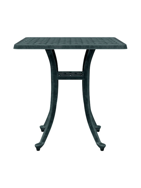 Sitting Room Outdoor Aluminum Table Green 53x53x53cm