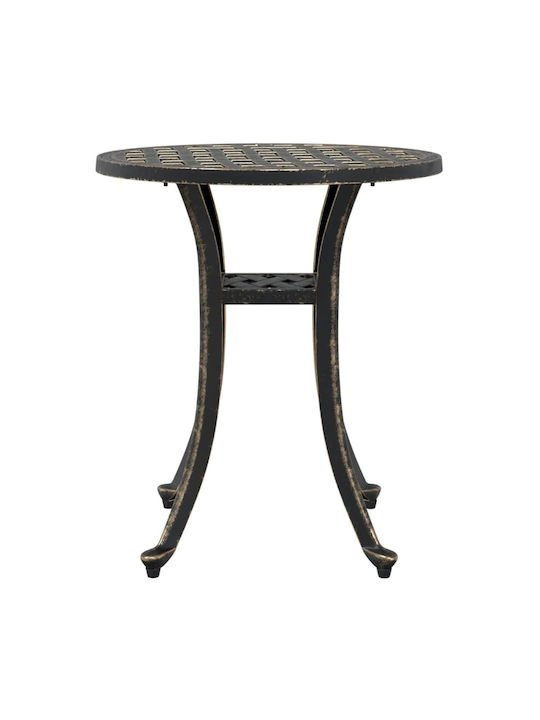 Sitting Room Outdoor Aluminum Table Bronze 48x48x53cm