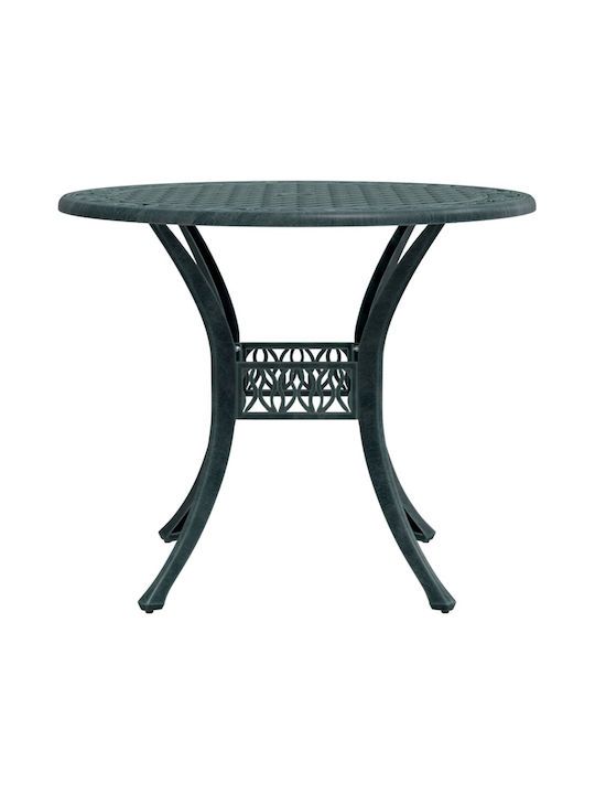 Garten- und Terrassentisch aus Aluminium Grünes 90x90x75cm