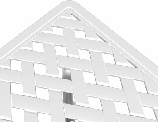 Τραπέζι Καθιστικού για Μικρούς Εξωτερικούς Χώρους Αλουμινίου Λευκό 53x53x53εκ.