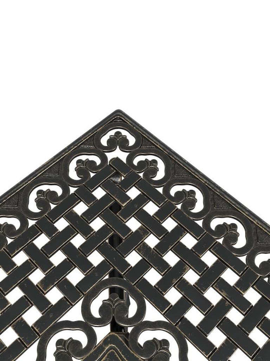 Outdoor Dinner Aluminum Table Bronze 80x80x75cm