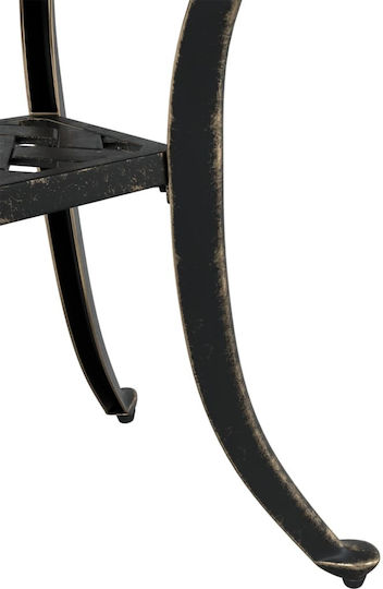 Sitting Room Outdoor Free Standing Aluminum Table Bronze 53x53x53cm