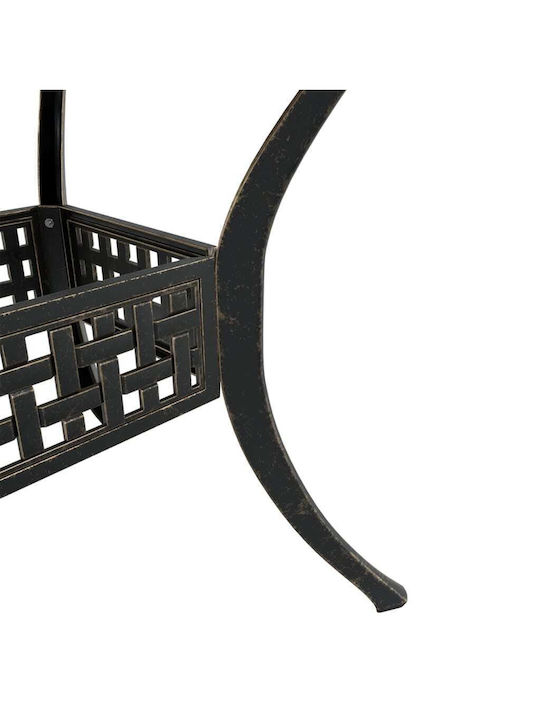 Outdoor Dinner Aluminum Table Bronze 80x80x75cm