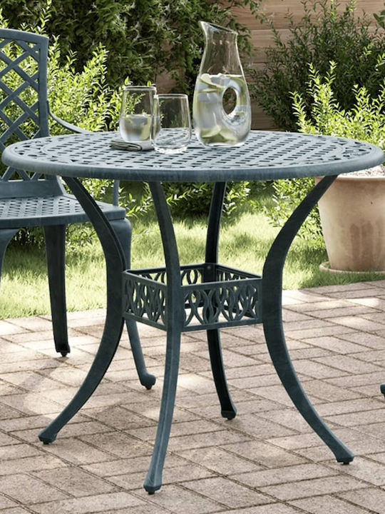 Garten- und Terrassentisch aus Aluminium Grünes 90x90x75cm