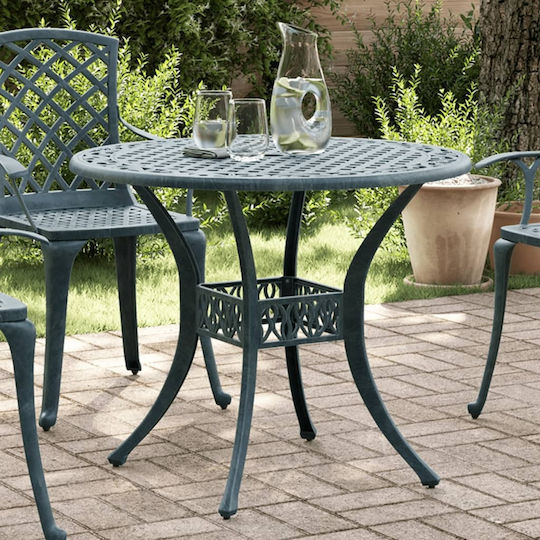 Masă Pentru Spații Exterioare Mici Din Aluminiu Verde 90x90x75cm