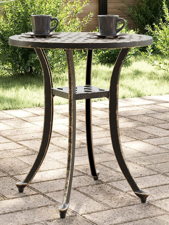 Sitting Room Outdoor Aluminum Table Bronze 48x48x53cm