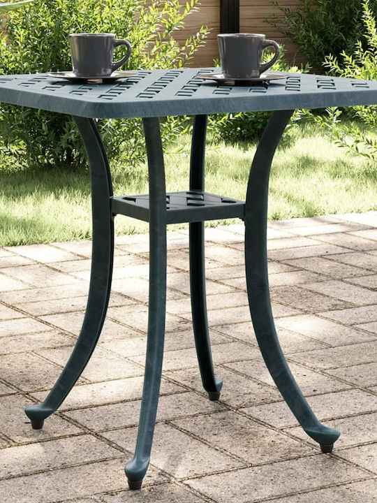 Sitting Room Outdoor Aluminum Table Green 53x53x53cm