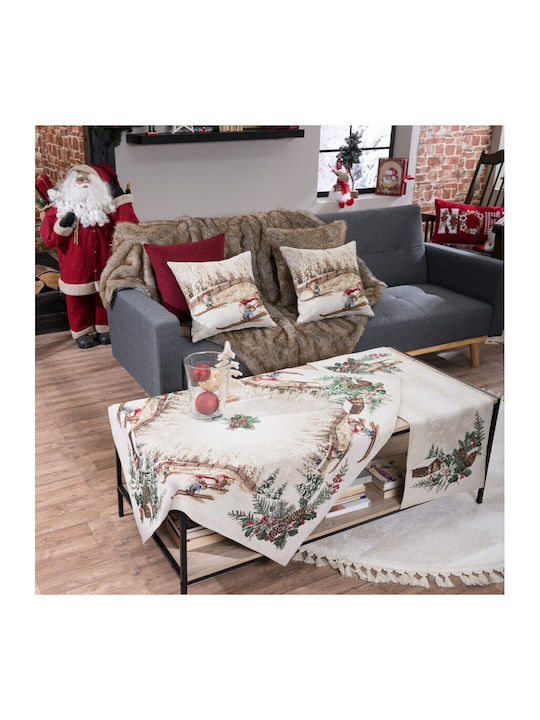 Teoran Set Christmas Tablecloths Square Fabric 2pcs