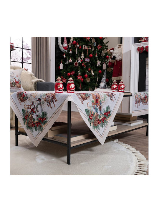 Teoran Set Christmas Tablecloths Square Fabric 2pcs