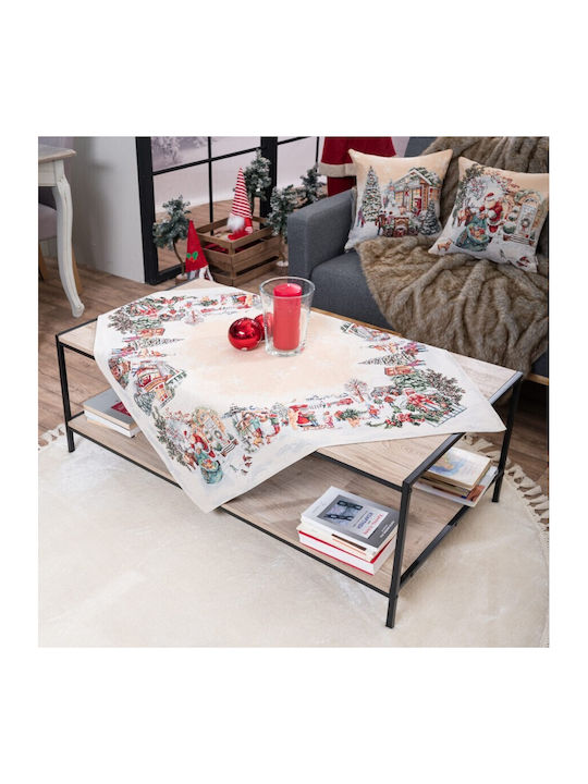 Teoran Set Christmas Tablecloths Square Fabric 2pcs
