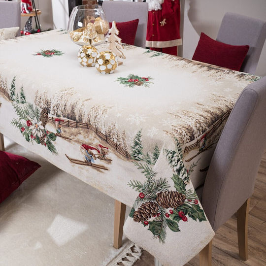 Teoran Christmas Tablecloth Fabric L140xW140cm.