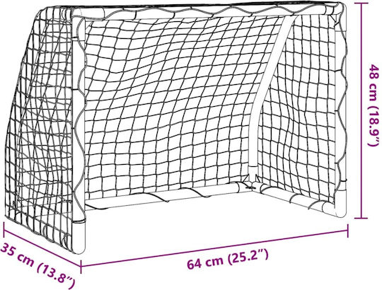 vidaXL Football Goals 64x35x48cm Set 2 Pieces