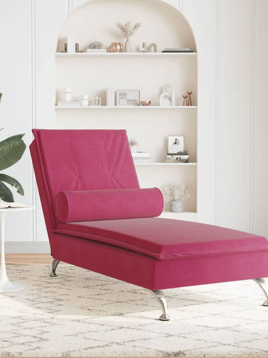 Recliner Samt Burgundisch L136.5xW56xH75cm