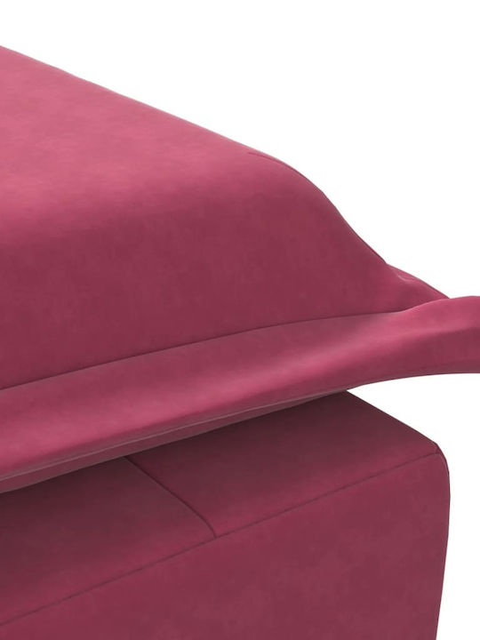 Recliner Samt Burgundisch L136.5xW56xH75cm