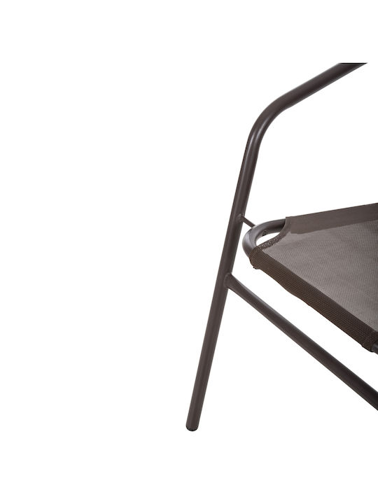 Gartenstühle Metallisch Ledan Braune 55x58x72cm