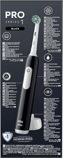 Oral-B Pro Series 1 Elektrische Zahnbürste mit Timer, Drucksensor und Reisetasche Schwarz