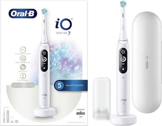 Oral-B Io Series 7 Electric Toothbrush with Pressure Sensor and Travel Case White