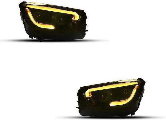 Front-Scheinwerfer-Set Mercedes-Benz GLC C253/X253 Upgrade Facelift Look 20210-2021 Schwarz Voll-LED DRL Motor