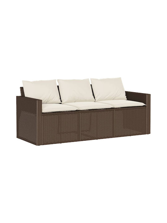 Garden & Outdoor Furniture Sets Dining Room 2 Pieces Brown with Pillows