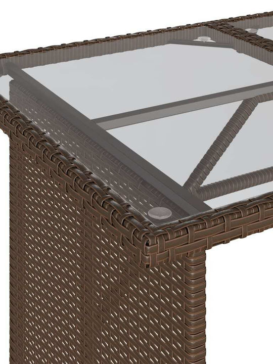 Garden & Outdoor Furniture Sets Dining Room 2 Pieces Brown with Pillows