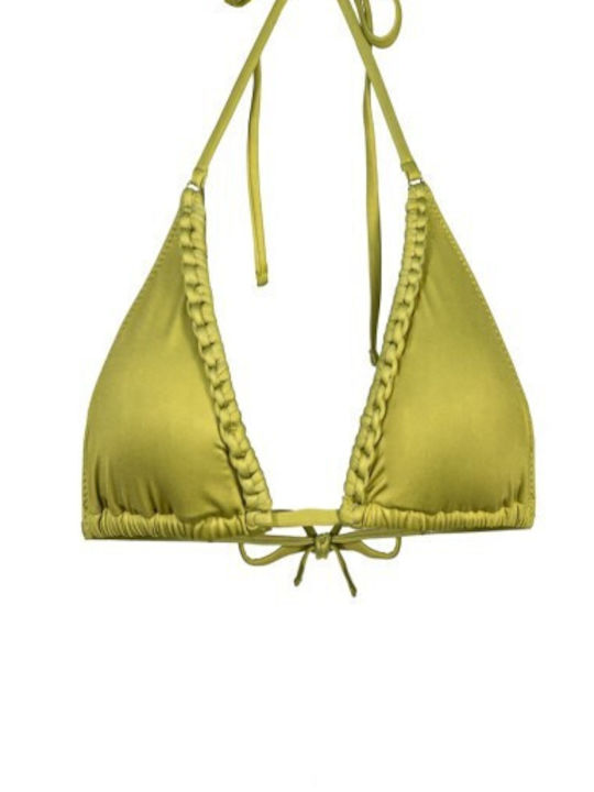 Solano Swimwear Padded Triangle Bikini Top Lime