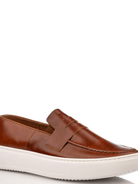 Northway Δερμάτινα Ανδρικά Loafers σε Καφέ Χρώμα