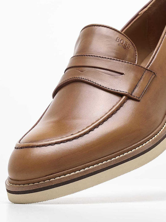 Boss Shoes Men's Leather Loafers Tabac Brown