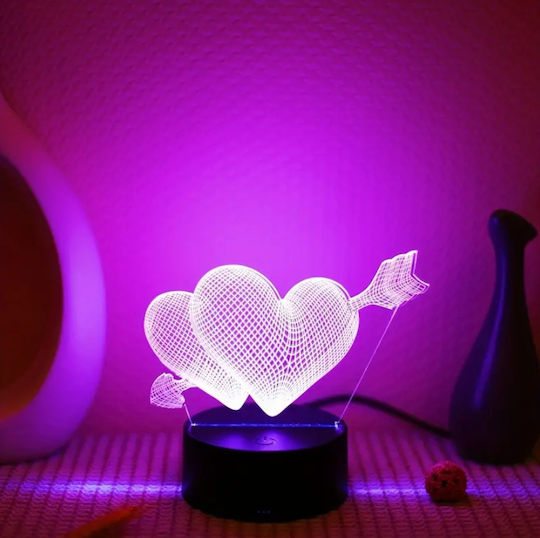 Dekorative Lampe 3D-Illusion Schwarz