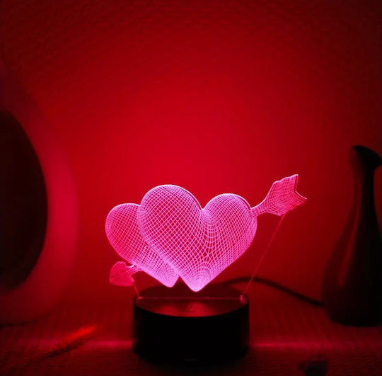 Dekorative Lampe 3D-Illusion Schwarz