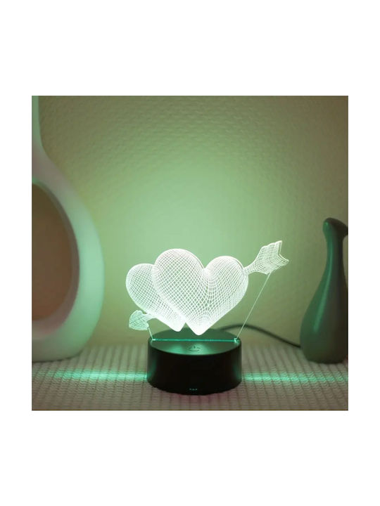 Dekorative Lampe 3D-Illusion Schwarz