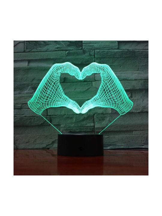 Dekorative Lampe 3D-Illusion Schwarz